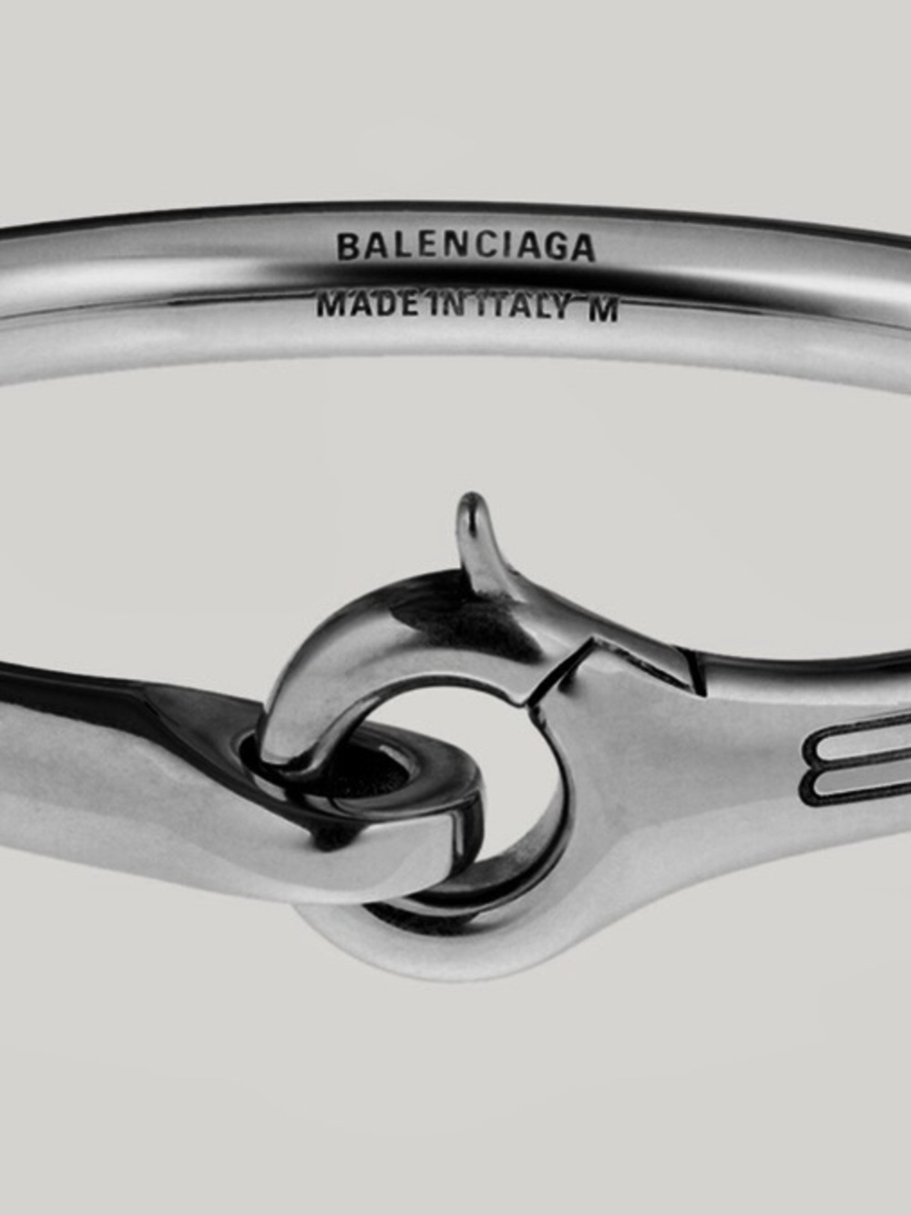 Balenciaga Silver-Link Saint-Germain Bangle Bracelet